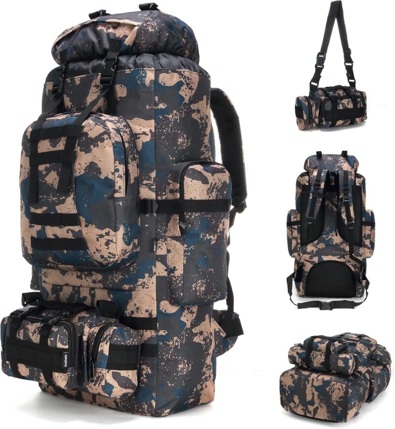 100L Camping Hiking Backpack, military Tactical rucksack backpack,Waterproof Lightweight Hiking Backpack